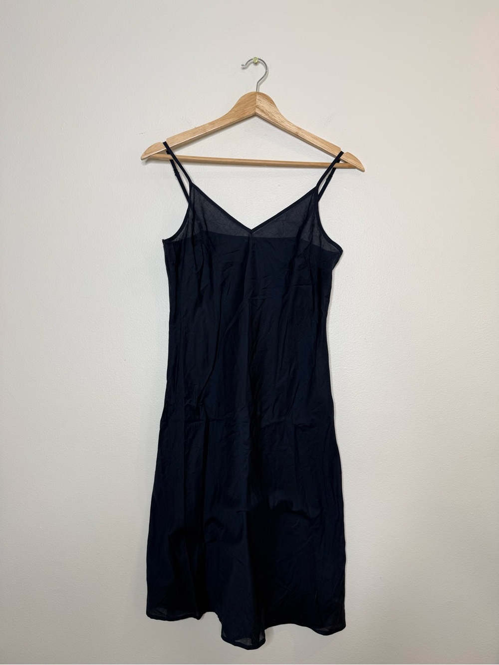 Me + Em Cotton V-Neck Slip Dress Undergarment Layer size 2 in navy blue